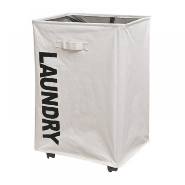 Fordable Dirty Laundry Basket Wheels Portable Clothes Organizer Bag Hamper Bin